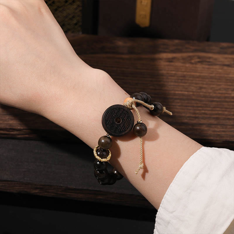 Ebenholz-Balance-Armband „Berggeister“ 14–17 cm