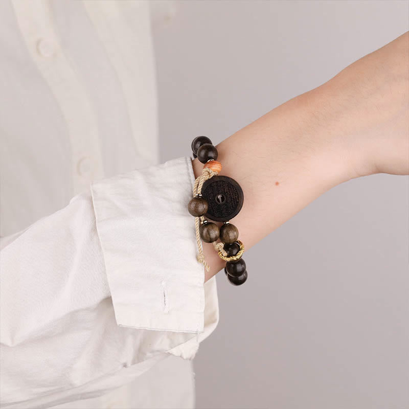 Ebenholz-Balance-Armband „Berggeister“ 14–17 cm