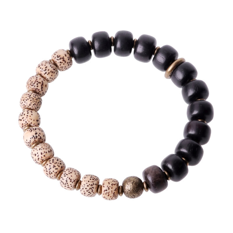 Ebenholz-Obsidian-Friedensarmband 15 cm Unisex