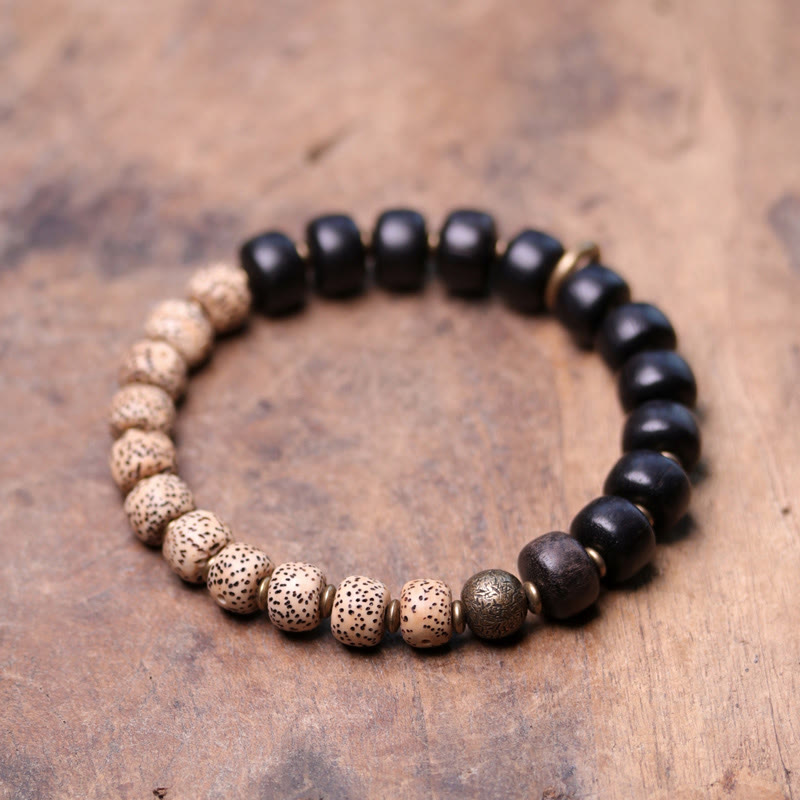 Ebenholz-Obsidian-Friedensarmband 15 cm Unisex