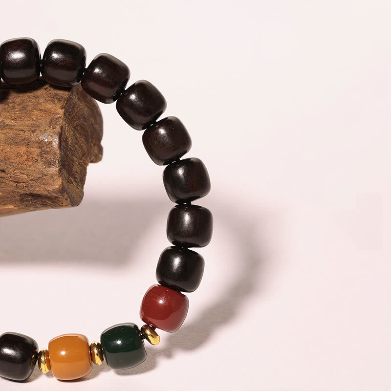 Ebenholz-Armband „Peace &amp; Balance“ für spirituelle Heilung