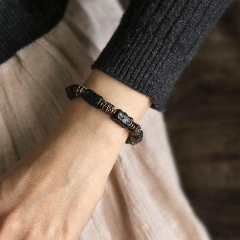Spirituelles Armband aus Ebenholz | Ruhe, Frieden, Schutz