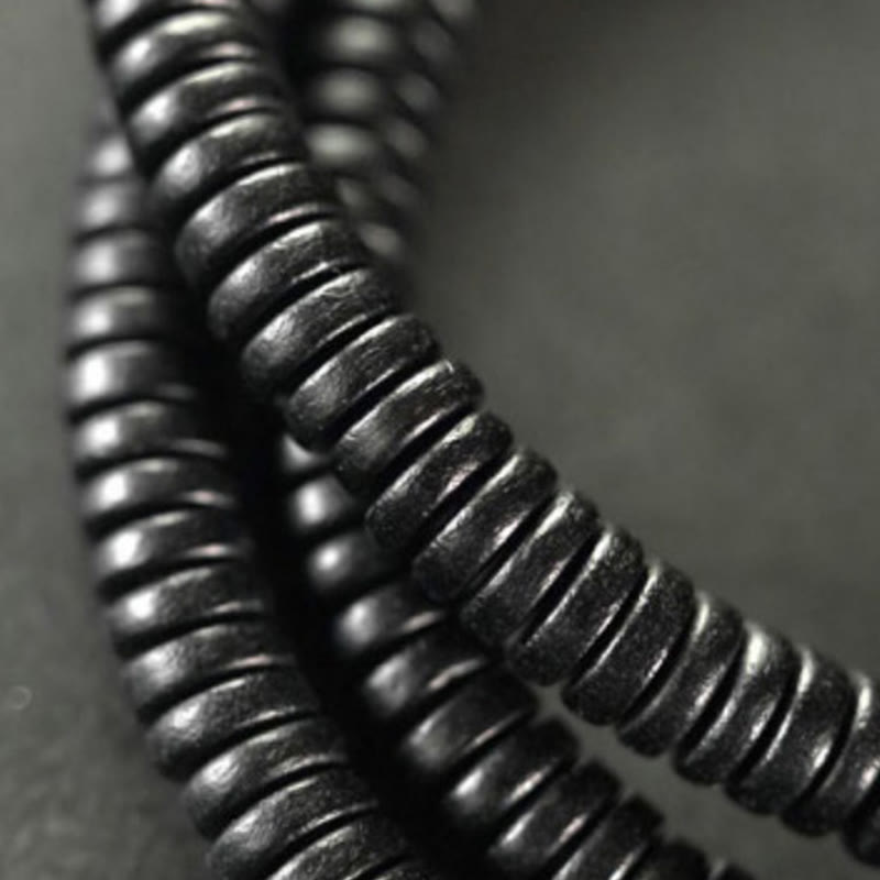 Dreifach gewickeltes Armband aus Ebenholz für Balance und Ruhe, 14–17,5 cm
