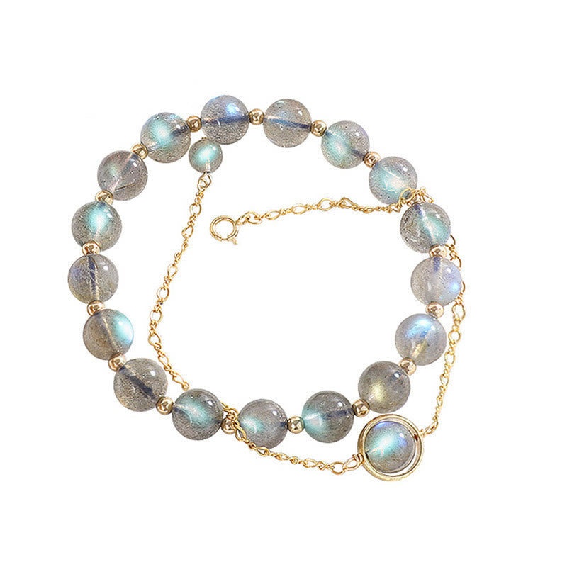 Moonstone Love Bracelet 14k Gold Plated Healing Jewelry
