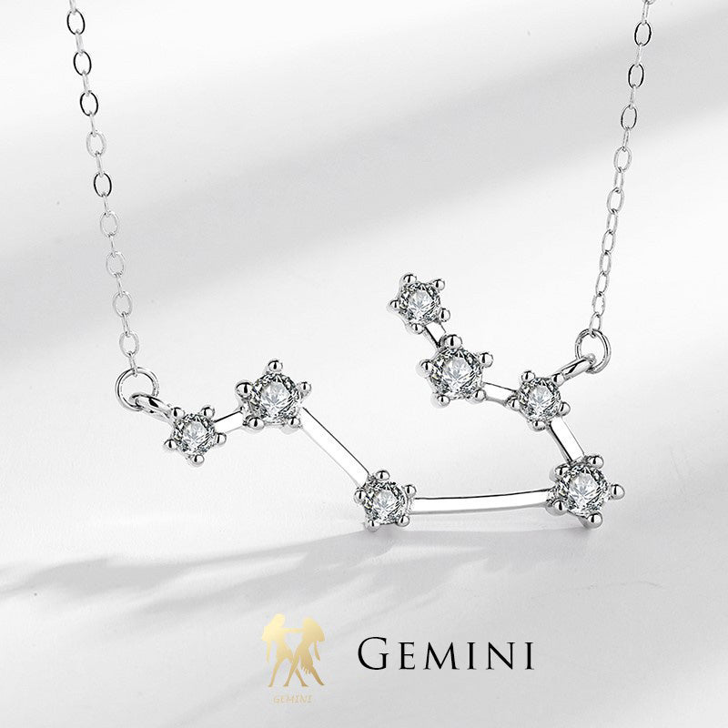 925 Sterling Silver Zodiac Necklace | Astrology Blessing Pendant