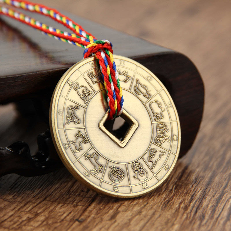 Copper Yin Yang Pendant for Balance and Protection 3.5cm