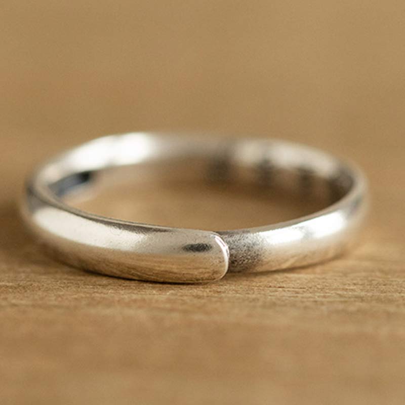 Adjustable 925 Sterling Silver Chinese Zodiac Blessing Ring