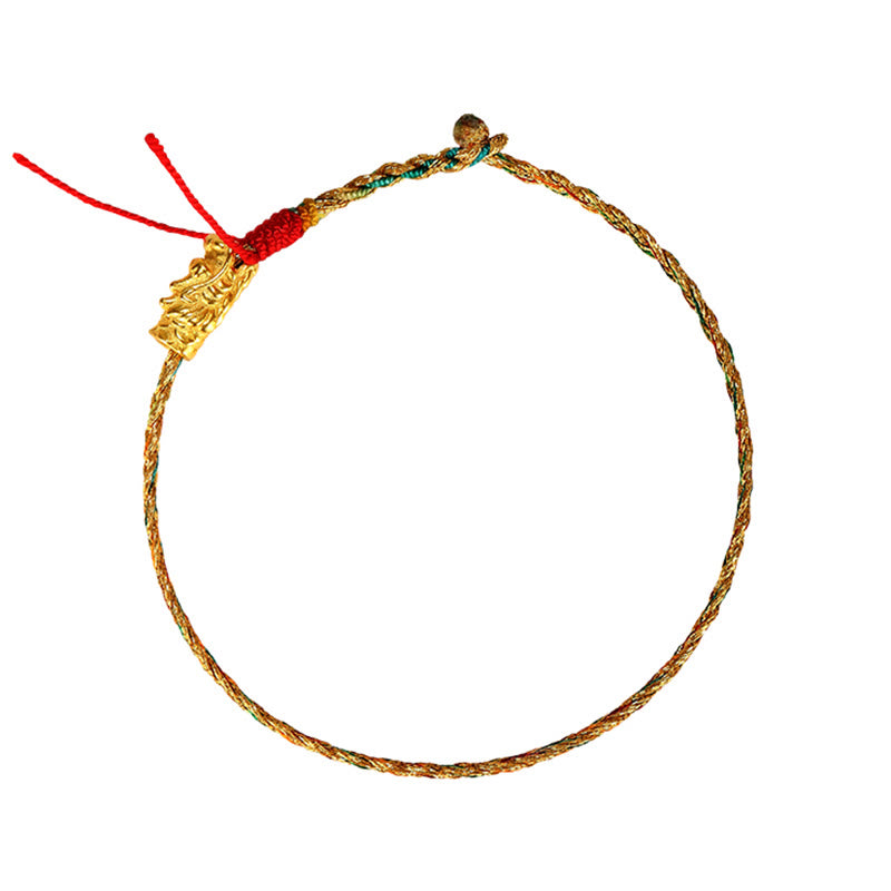 Handgefertigtes, buntes, geflochtenes Drachen-Erfolgsarmband, 14 cm – 19 cm