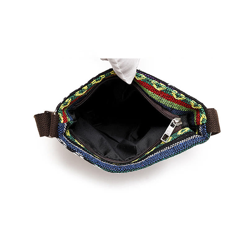 Elefant Schmetterling bestickt spirituelle Canvas Einkaufstasche