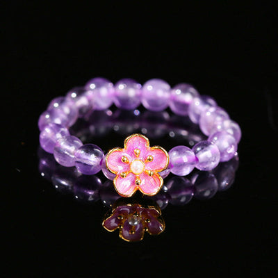 3 mm elastischer Amethystring für die Praxis des inneren Friedens