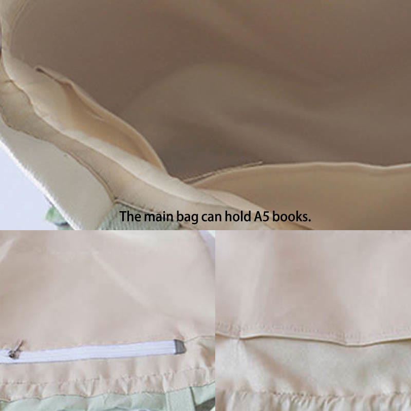 Tragetasche aus Segeltuch mit Kirschblütenstickerei, 28 x 30 cm