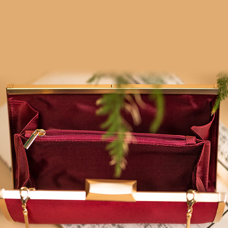 Gestickte Nelken-Umhängetasche 20 cm | Elegantes Blumendesign