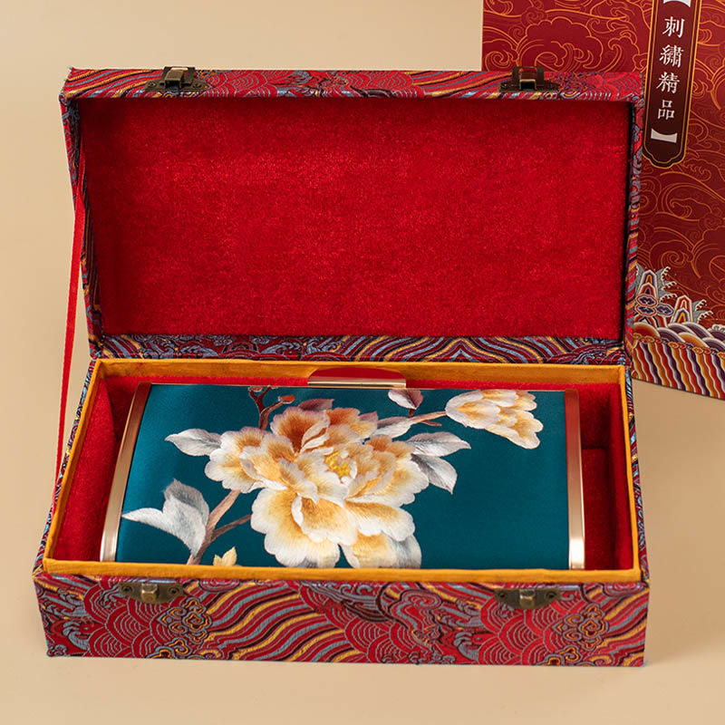 Gestickte Nelken-Umhängetasche 20 cm | Elegantes Blumendesign