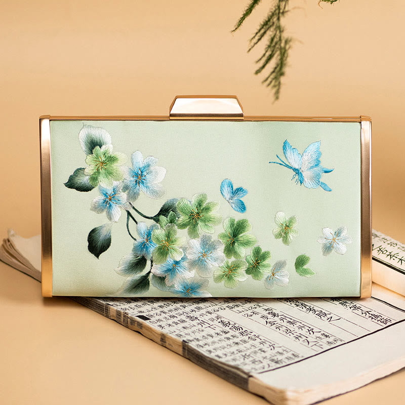 Gestickte Nelken-Umhängetasche 20 cm | Elegantes Blumendesign