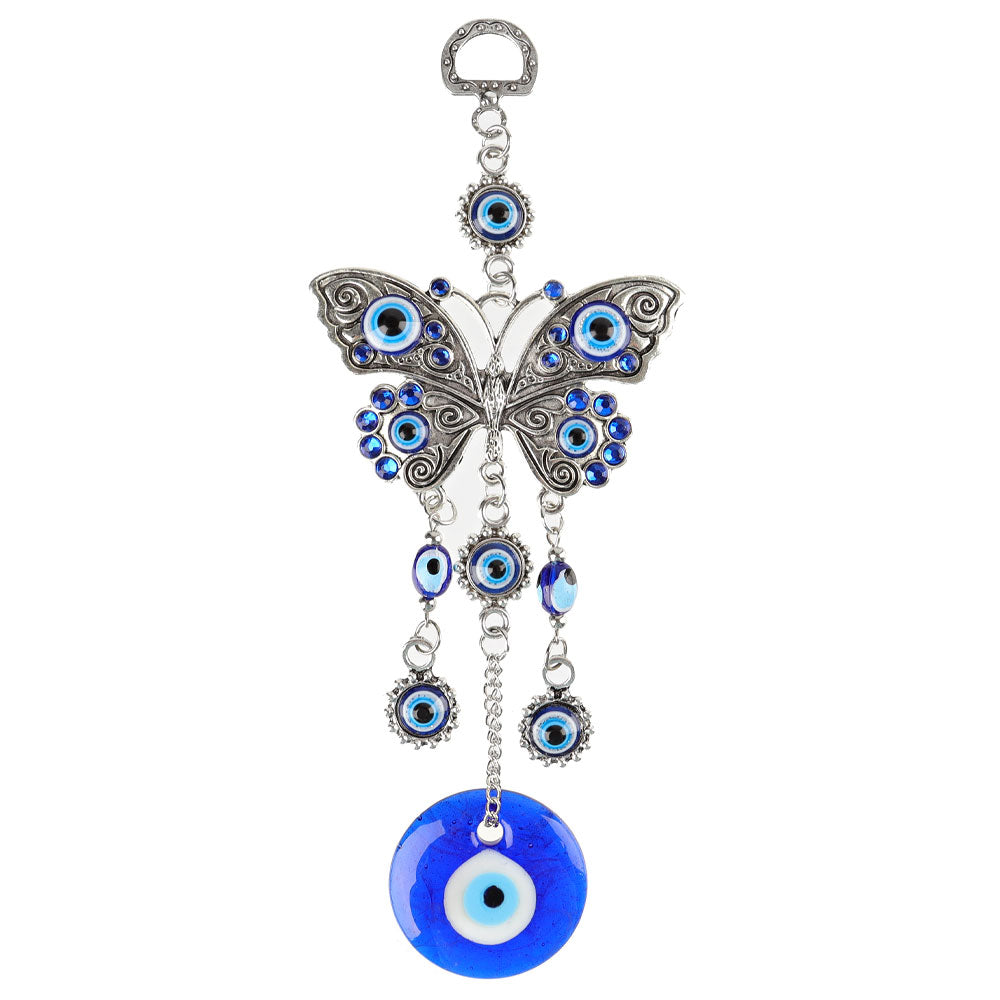 Evil Eye Butterfly Hanging Charm for Protection