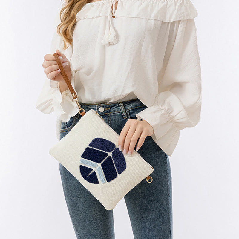 Evil Eye Canvas Umhängetasche mit verstellbarem Riemen - Schutzsymbol