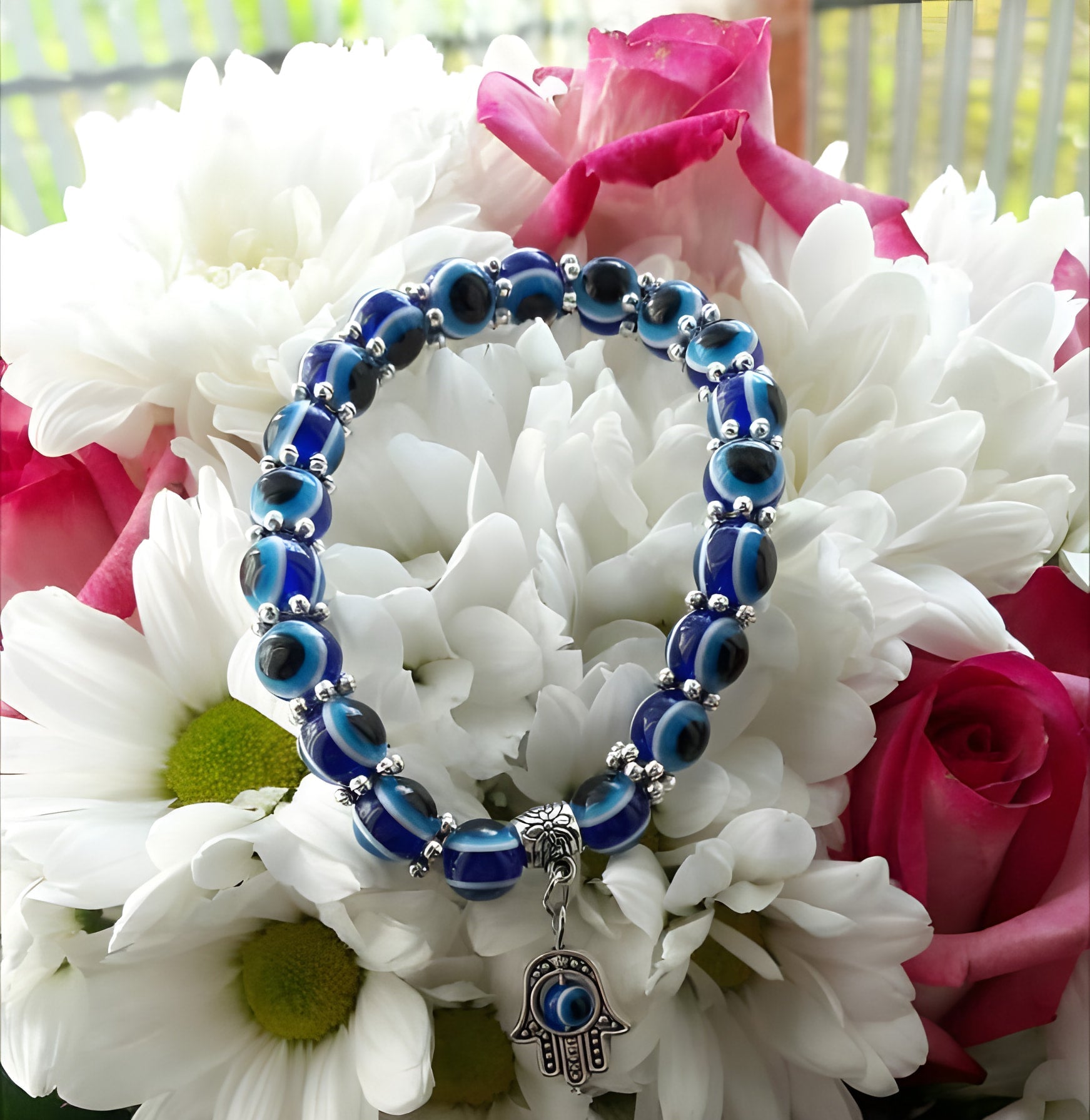 Armband mit Hamsa-Schutz für den bösen Blick