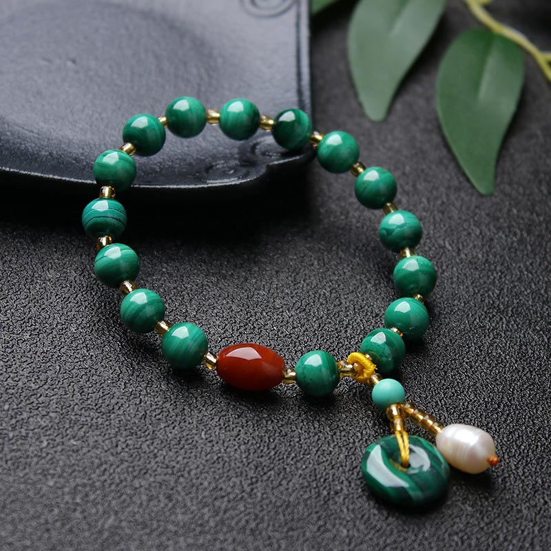 Malachite Red Agate 7mm Protection Bracelet