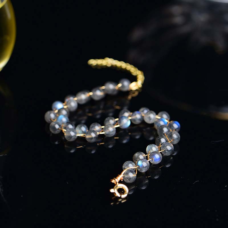 Adjustable Natural Moonstone Love Blessing Bracelet
