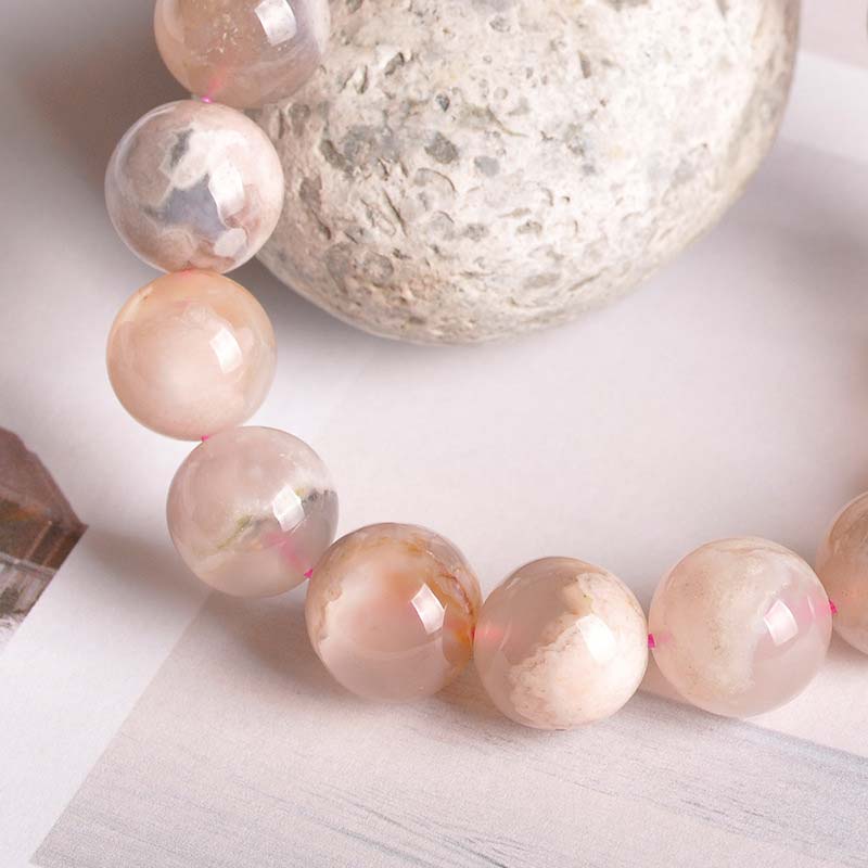Sakura Agate Bracelet 8mm for Peace & New Beginnings