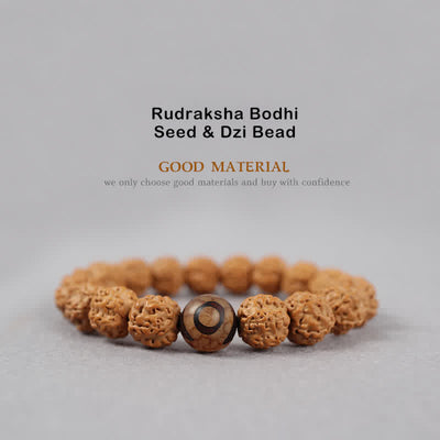 Rudraksha Bodhi Seed Spiritual Bracelet 9mm | Wealth Energy