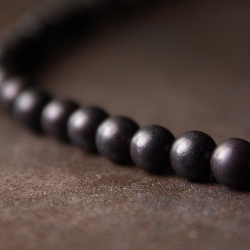 Ebony Wood Spiritual Protection Bracelet with Copper Beads