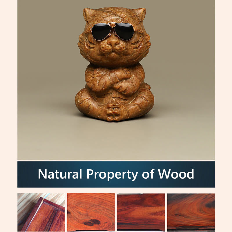 Green Sandalwood Tiger Desk Decoration | Positive Energy