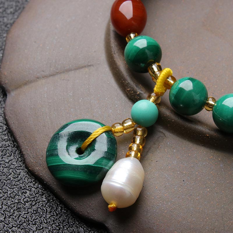 Malachite Red Agate 7mm Protection Bracelet