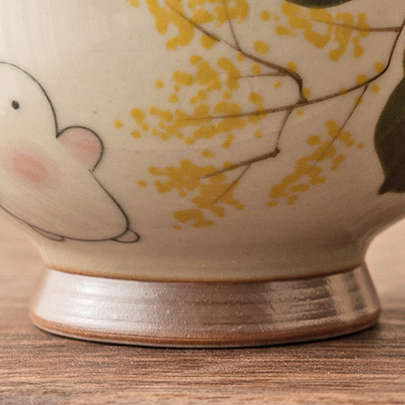 40ml Osmanthus Rabbit Ceramic Teacup for Kung Fu Tea Ritual