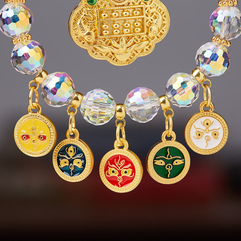 Lucky Koi Fish Five God Of Wealth Prosperity Hanging Decoration