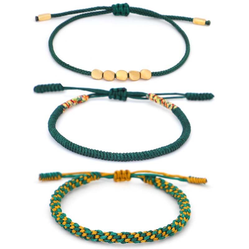 3 PCS Tibetan Copper Spiritual Protection Bracelet Set