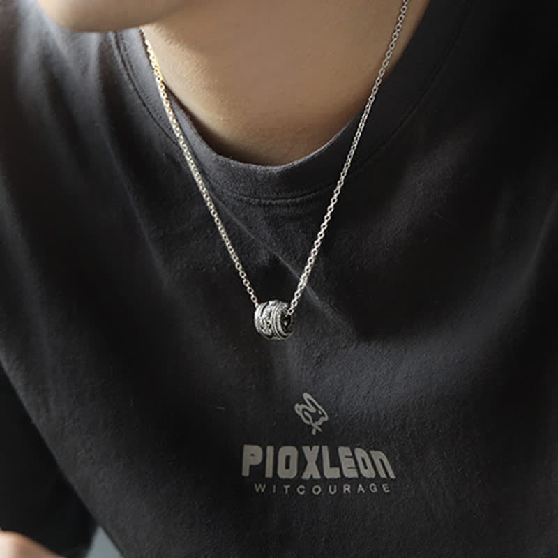 Copper Pixiu Luck Wealth Rotatable Necklace Pendant