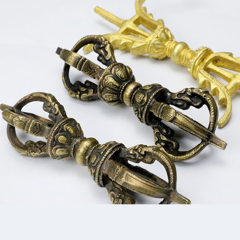 Nepal Handgefertigtes Kupfer Vajra Dorje Meditationskraft Dekor