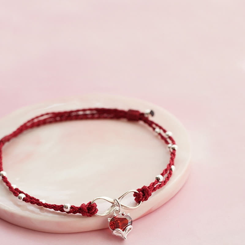 Love Heart Infinity Red String Spiritual Anklet for Protection
