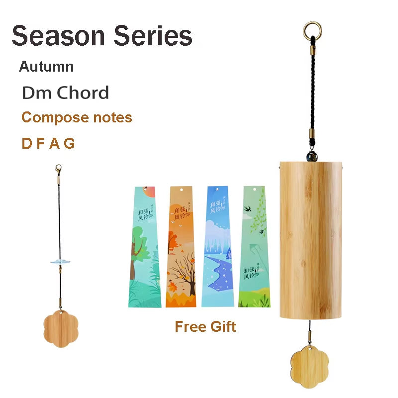 Windbell Bamboo Wind Chime 8 Tone Rods Windchimes Zen Meditation Craft Home Garden Patio Hanging Ornaments C G Am Dm Chord