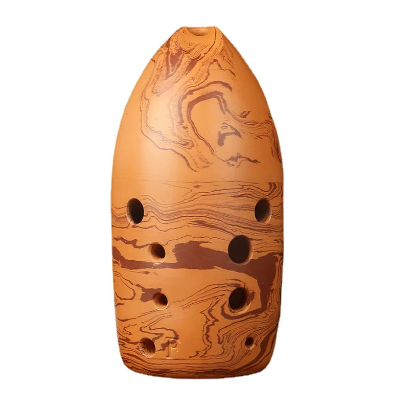 10 Holes Chinese Ancient Xun Dual-Chamber Professional Ceramic Ocarina Music Flute F G a E D Tone Beginner Musical Instruments