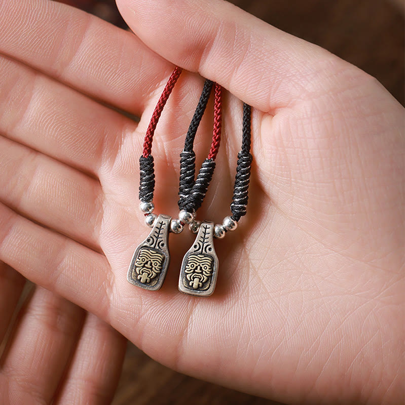 Sterling Silber Zakiram Göttin des Reichtums Spirituelle Halskette