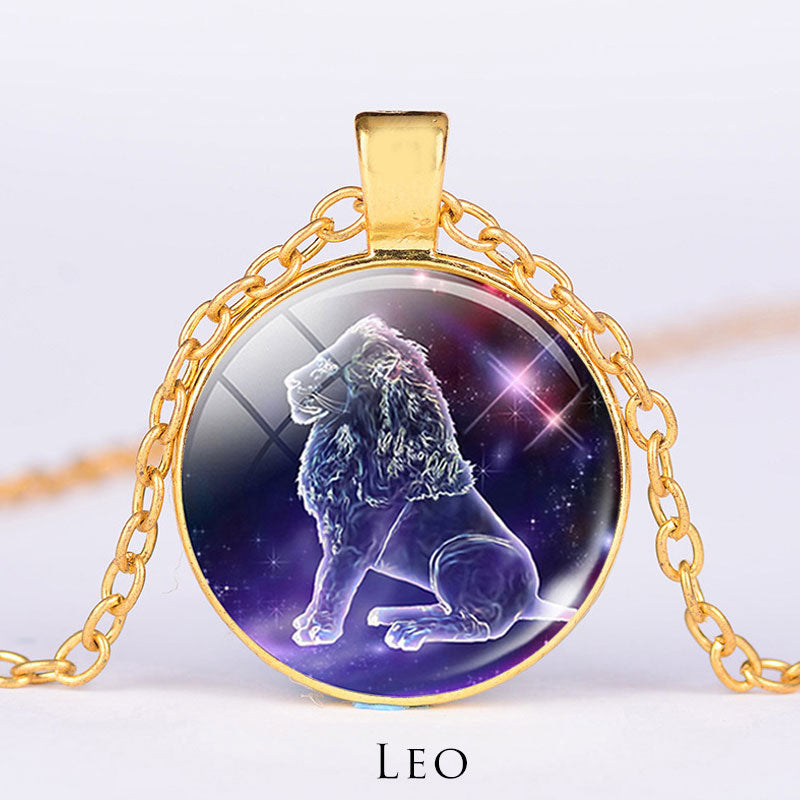 Titanium Steel Zodiac Necklace | 12 Constellations Protection