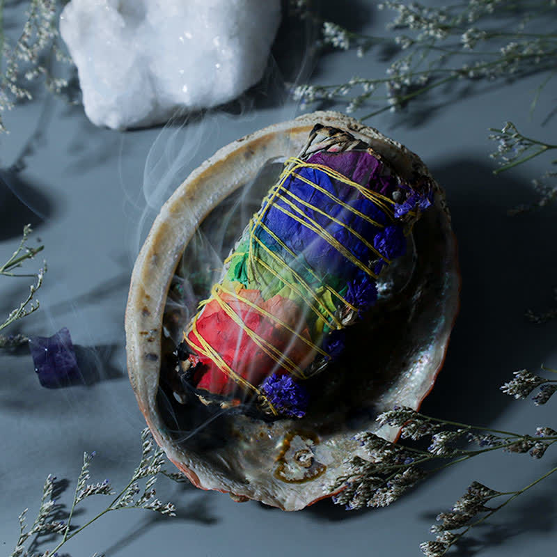 Colorful Daisy & Red Rose Smudge Stick Set for Home Cleansing