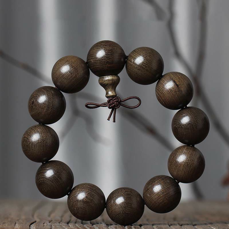 Rare Phoebe Zhennan Wood Spiritual Bracelet 15-25mm Beads