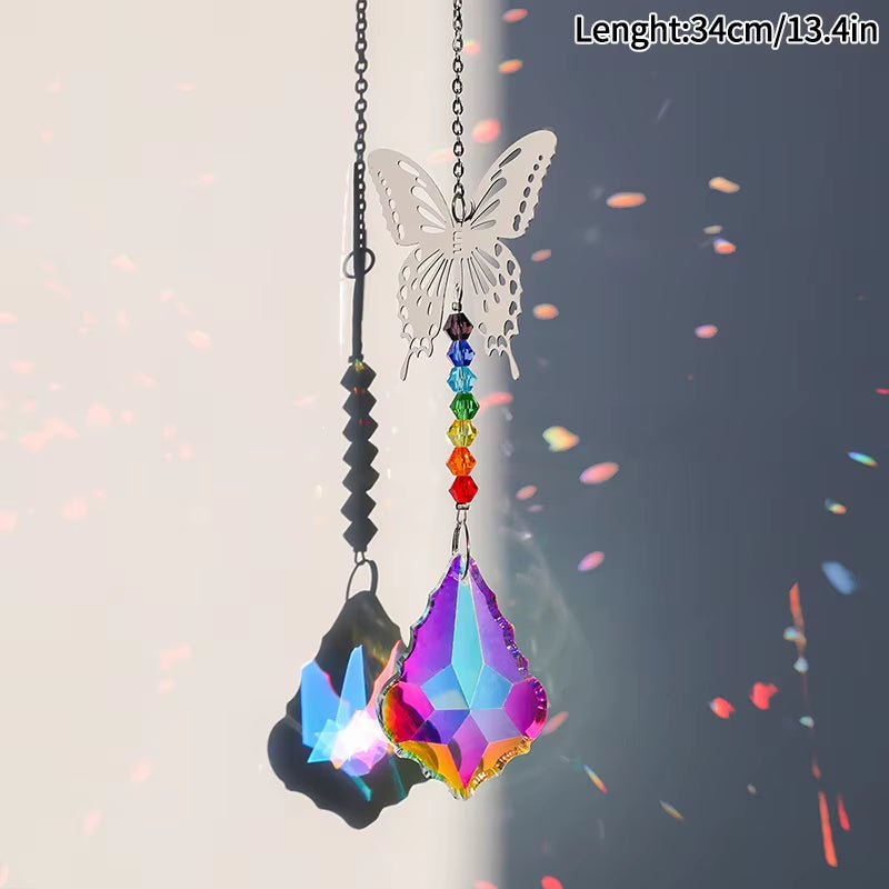 Butterfly Wind Chime Suncatcher Garden Crafts Ins Hanging Chimes Outdoor Garden Pendent Room Decor Home Hanging Decora방꾸미기 아이템