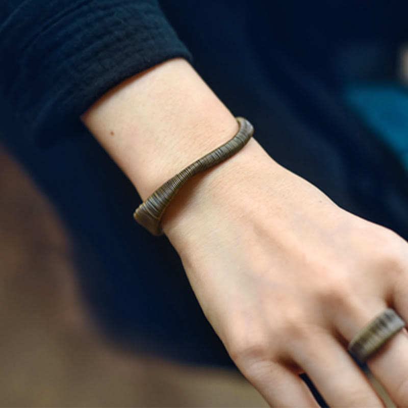 Copper Adjustable Cuff Bracelet for Luck and Wealth | Spiritual Bracelets