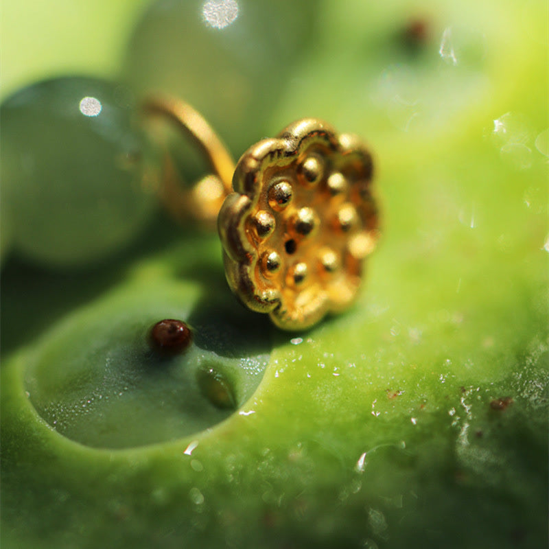 Jade Lotus Abundance Adjustable Bracelet for Prosperity