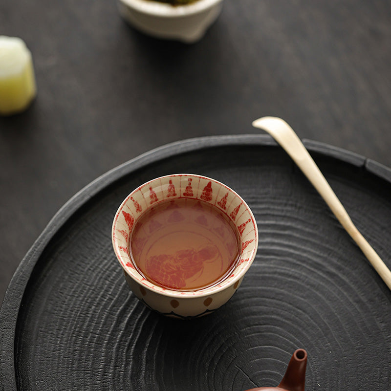 Chinesische Teetasse aus Keramik, 100 ml, Dunhuang, Tausend Buddhas