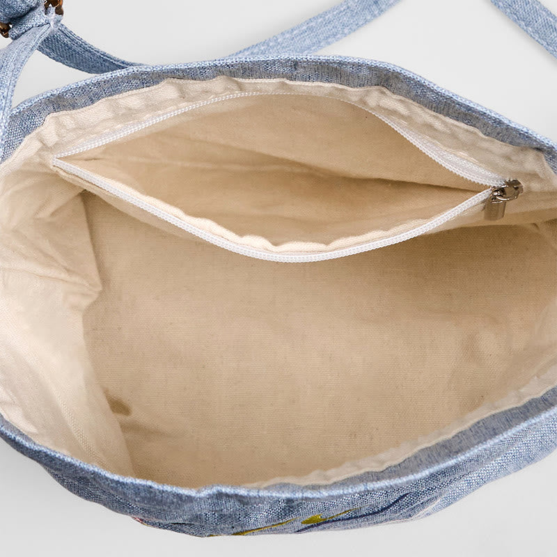 Fairy Deer Yogatasche aus Baumwollleinen, 19 x 20 x 10 cm