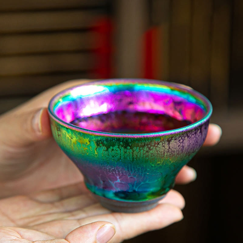 Fairy Rainbow Tenmoku Keramik-Teetasse 301–400 ml