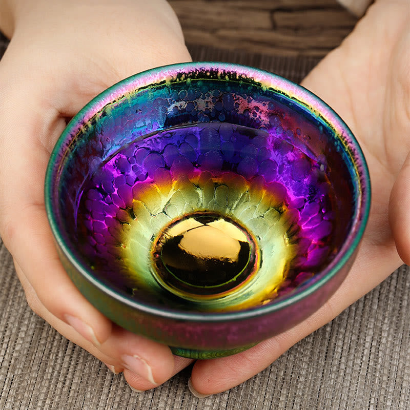 Fairy Rainbow Tenmoku Keramik-Teetasse 301–400 ml