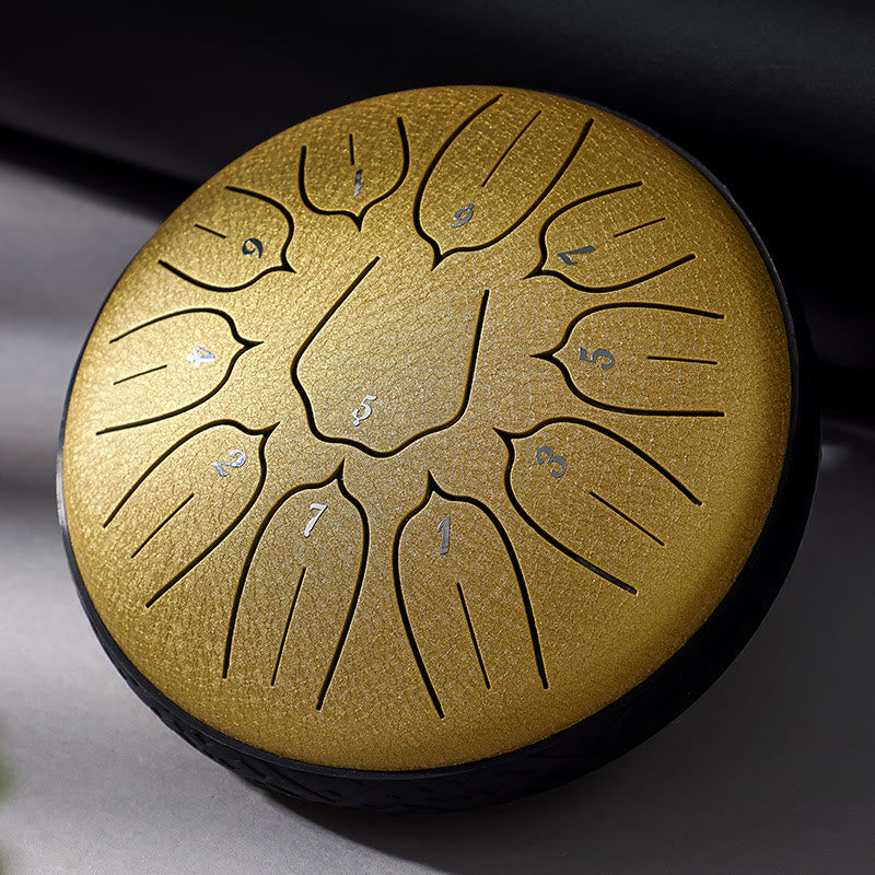 11-Noten-Stahlzungentrommel 6 Zoll Meditations-Lotus-Kit