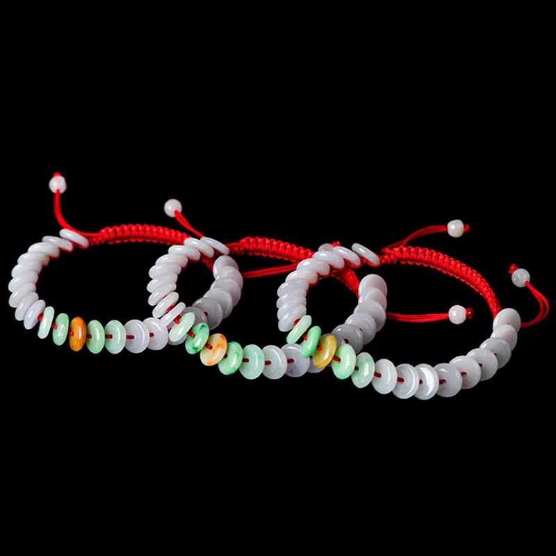 Adjustable Jade Red String Lucky Bracelet 14-20cm