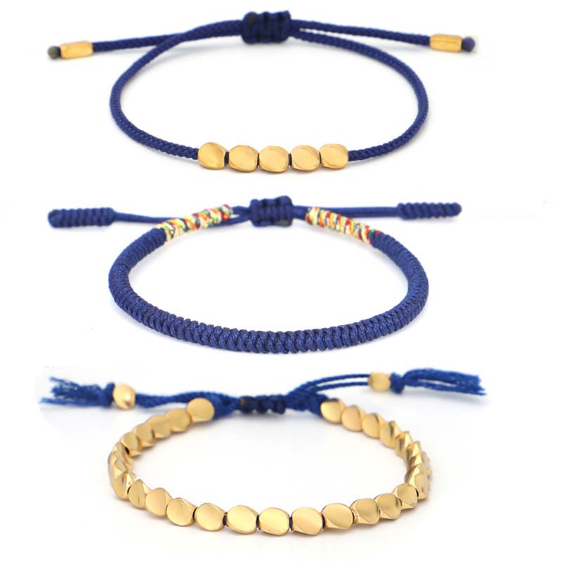 3 PCS Tibetan Copper Spiritual Protection Bracelet Set